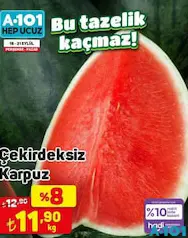 ÇEKİRDEKSİZ KARPUZ KG indirimli fiyat ÇEKİRDEKSİZ KARPUZ KG fiyat ve kampanya bilgisi